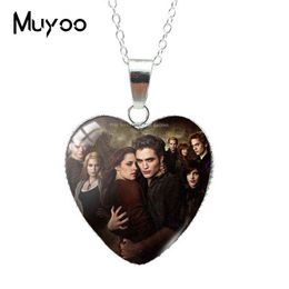 New Twilight Movie Bella Edward Jacob Renesmee Character Heart Pendant Necklace Handmade Jewellery Necklaces Hz3