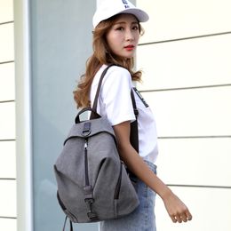 KMFFLY Brand Women Canvas Backpack Preppy Style School Lady Girl Student School Laptop Bag Top Quality Canvas Mochila Bolsas2020 K726