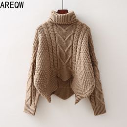 Knitted Tops Spring Autumn Korean Sweater Women Turtleneck Pullovers Woman Sweaters 210507