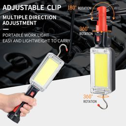 Z40 LED Work Light Powerful Portable Lantern Hook Magnet Camping Lamp COB USB Rechargeable 18650 Flashlight Torch Waterproof