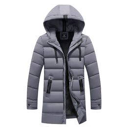 Winter Parkas Men Thick Warm Hooded Mens Jacket Waterproof Hoodies Casual Zipper Hat Solid Male Winter Coat Oversized 210524