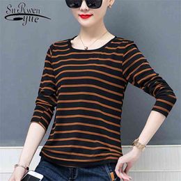 Fashion woman shirts striped women tops plus size s and blouses long sleeve loose blusas 1714 50 210521