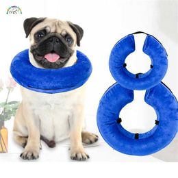 10pcs Inflatable Collar Soft Elizabethan E-Collar Cone For Dogs And Cats Buster Pet Lamp Shade Radar Dish Dog Saver Collars & Leashes