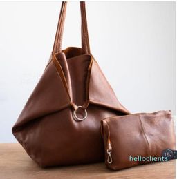 Evening Bags Women Large Capacity Bag Sets Luxury Tote Soft Pu Leather Handbags Vintage Shopping Designer Shoulder Purse