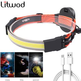 Z20 Portable mini XPE+COB floodlight Headlamp USB Rechargeable Camping Head lamp Fishing headlight flashlight torch