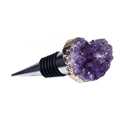 Natural amethyst original ecological crystal cluster handmade DIY home wine stopper custom wine sealing stopper