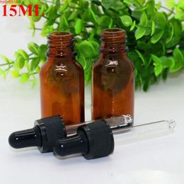 Wholesale Amber Glass Bottle 15ml E Liquid cig Dropper Bottles With Childproof Cap And Pipette