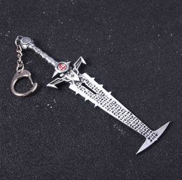 Game Doom Eternal Crucible Blade Keychain Slayer Sword Weapon Model Pendant Key Chain for Men Cool Keyring Jewellery Props G1019
