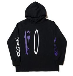 Autumn and winter fashion men women hair stylist hoodies letter high quality red purple size S-XL