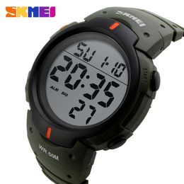 Wristwatches SKMEI TOP Mens Watch Fashion Big Dial Sport Watches 50M Waterproof Alarm Clock Digital Men WristWatch Relogio Masculino
