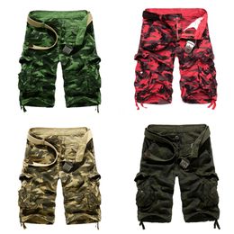 2021 New Camouflage Loose Cargo Shorts Men Cool Summer Military Camo Short Pants Homme Tactical Cargo Shorts Drop Shipping X0628