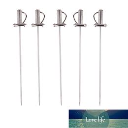 5pcs Stainless Steel Fruit Forks Sword Shape Salad Picks Dessert Fork Party Supplies for Hotel Home Bar Factory price expert design Quality Latest Style Original