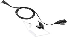 POFENAL Compatible with BFBTECHKenwood Walkie Talkie with Big PTT Mic Tansparent Air Acoustic Tube Headset 2-Wire 2 Pin Earpiece S