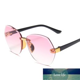 Trending Products Rimless Trimmed Lenses Children Sunglasses Fashion Big Frame Gradient Baby Sun Glasses Street Beat Goggle Factory price expert design Quality