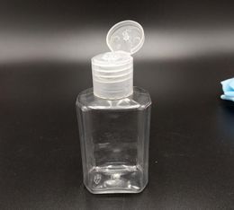 Portable 60ML Hand Sanitizer Gel Bottle Hand Soap Liquid Bottle Clear Squeezed Pet Sub Travel Bottle Sanitizer Gel Bottles