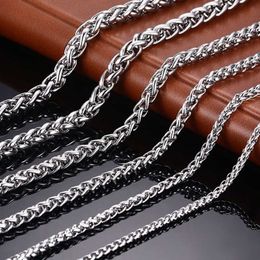 Men's Neck Chains for Men Stainless Steel Necklaces Keel Chains Necklaces Large Jewelry on the Neck Steampunk Male Accessories Q0809