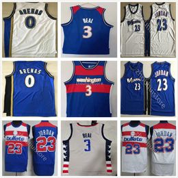 2021/22 Mens 75th City Bradley 3 Beal Basketball Jersey Gray Red Blue White #Michael 23 Cheap Retro Vintage Gilbert 0 A