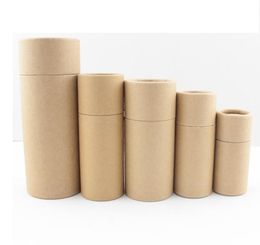 2021 50ml kraft Paper jar box paper packaging kraft gift box round cylinder oil bottle packaging cardboard tube Oil Perfume1