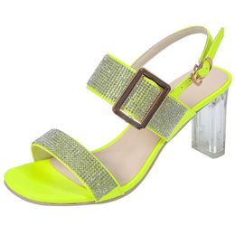 Sorphio The Big Size 42 Female Sandals Buckle Strap Solid High Heel Women Crystal Office Lady Fashion Shoes Woman