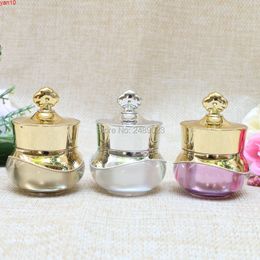 5g Crown White Gold Purple Luxury Mini Cream Bottle Jar cans Empty Cosmetic Containers Acrylic Jars 20pcs Free Shippinghigh qty