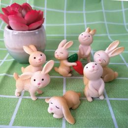 Decorative Objects & Figurines 7pc Animal Model Decoration Figurine Home Decor Miniature Toy Craft Garden Fairy Ornament Glass DIY Accessori