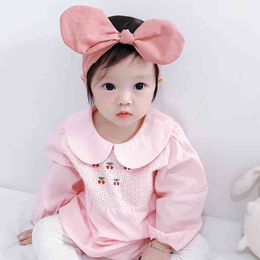 Spring Baby Boys Girl Rompers Long Sleeves Embroidery Autumn Boy born Clothes 210429