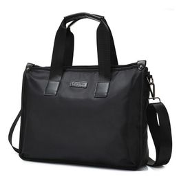 Male Briefcases Big Business Men Messenger Bags Nylon Men's Handbags Travel Cross-Body Shoulder Black1