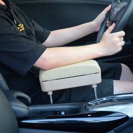Car Seat Slit Gap Arm Rest Armrest Elbow Support Storage PU Leather Auto Centre Console Armrest Organiser Box Top Universal