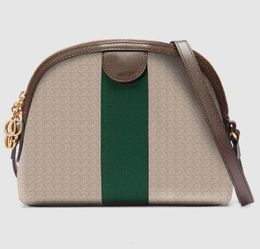 Shoulder Bag Green And Red Stripe With Double Letter Metal Lady Cross Body Purses 499621 Designers Bags Handbag Ophidia Alma Shell Shape