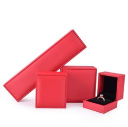 Jewellery Box Necklace Bracelet Rings Pu Packaging Display Cases Gifts Storage Organiser Holder Square