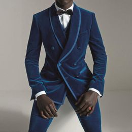 Buy Royal Blue Coat Pant Men Online 