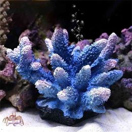 14X12X11CM Coral Fish Tank Ornament | Fish Tank Decoration Colourful Simulation Resin Plants,Aquarium Plants Aquarium Accessories Y200922