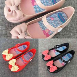 Summer Autumn Children's Fashion Girls' Sandals Bow Button Princess Single Shoes Butterfly Baby Kids Slippers Candy Colors Shoes H916QQLF