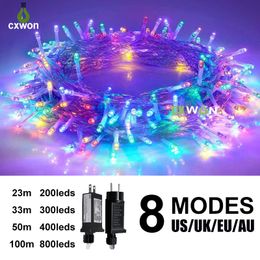 320FT 500LED 31V Low Voltage Waterproof Multicolor String Lights holiday lighting with 8 Modes for Indoor Outdoor Party Wedding Home Patio Lawn Garden Supplies