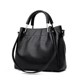 Evening Bags Soft Casual Tote Shoulder Messenger Bag Women's Small Bucket Leather Handbags Female China Ladies Hand For Women Black Wine