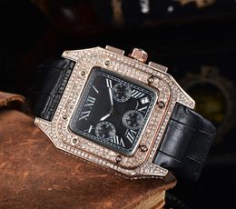 Mens Full Diamonds Watches Top Brand Luxury Automatic Square Designer Waterproof Watch Women Men relogio masculino305C
