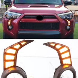 1 Set LED Daytime Running Light Car DRL Fog Lamp For Toyota 4 Runner 4Runner 2014 2015 2016 2017 2018 2019 2020 2021