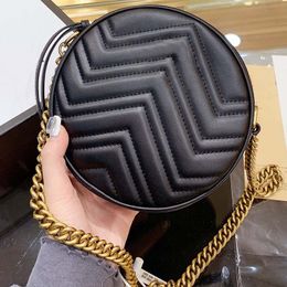Top quality women's evening bag wallet classic luxury designer handbag PU leather round fashion shoulder bags original box