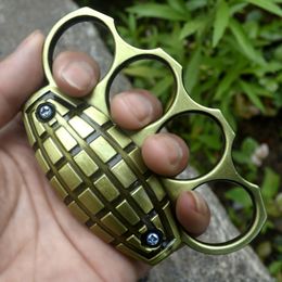 Shape Muskmelon Wholesale Grenade Hand Clasp Fist Wepon Four Finger Tiger Boxing Ring with Car Equipment Brace Defence Fg1z