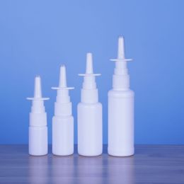 2021 10ml White Empty Plastic Nasal Spray Bottles Pump Sprayer Mist Nose Spray Refillable Bottle For Medical Packaging