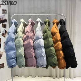 Harajuku Men's Colorful Bubble Coat Oversize Winter Casual Jacket Male Streetwear HipHop Parka Korean Black Clothe Puffer Jacket X0710