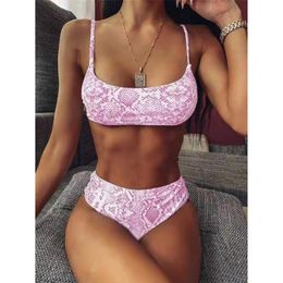 Women's Swimwear Sexy Biquini Swim Suit Snakeskin Bikini Women Bikinis Push Up Swimsuit Female Beachwear Swimming #TP