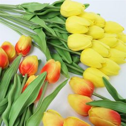 Fashion Tulips Artificial PU Flower Bouquet Wedding Flowers for Wedding Birthday Party Home Hotel Christmas Decoration Ornament