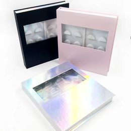 10 Pairs Eyelash Organiser Book Packaging Marble Cases for Mink False Eyelashes with Tray Lashes Box Makeup Tools Wholesale Vendors