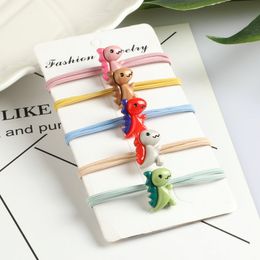 Dinosaur Rubber Band Elastic Hair Bands Children Party Favor Ponytail Holder Kids Hair Accessories