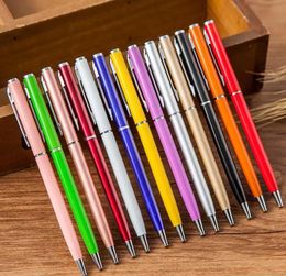 Cheap Advertising Business Ballpoint Pens Rotating Metal Pen School Office Writing Supplies Stationery Student