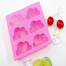 6 Grids Silicone Cake Baking Mould DIY Jelly Cheese Chocolate Cloud Shape Moulds Kitchen Pastry Ice Cubes Mould Soap Moulds BH5905 WLY