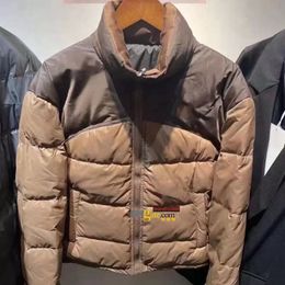 Новая женская дизайнер Brown Down Jackets Parka Мужской стилист лыжный