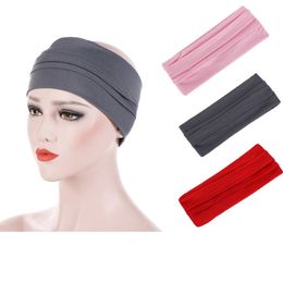 Yoga Sports Headbands Wide Elastic Hairbands Workout Running Head Wrap Solid Hair Accessories Fitness Run Headbands Headdress