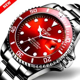 New TEVISE Watches Men Automatic Mechanical Watch Men Luxury saat Male Clock Luminous Calendar Watches for Men Relogio Masculino Q0902